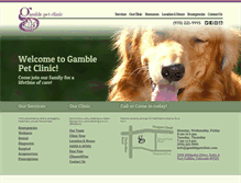 Tablet Screenshot of gamblepetclinic.com